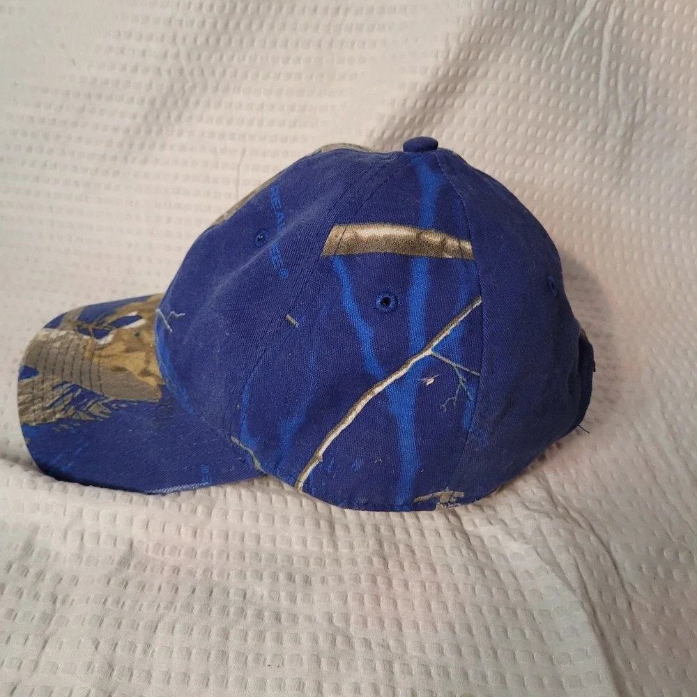 Realtree‎ Blue Camo Baseball Cap Adjustable Camouflage Hunting Hat Mens OSFM